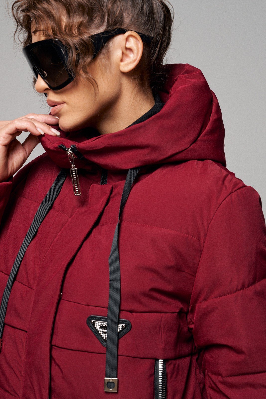 Пальто 6106 бордо Beautiful&Free купить в интернет магазине Велесмода